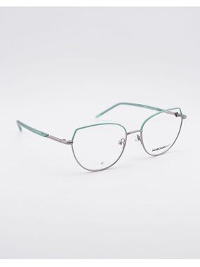 Marchon M-4030 070 Cat Eye Eyeglasses 54mm – Gunmetal / Seafoam
